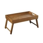 LEONE - BAMBOO TRAY WITH FOLDING LEGS 44 x 27 x 5 CM
