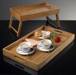 LEONE - BAMBOO TRAY WITH FOLDING LEGS 44 x 27 x 5 CM - Image 2