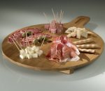 LEONE - BAMBOO ROUND PIZZA BOARD WITH HANDLE 35 x 47 x 2.5 CM - Image 3