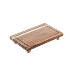 LEONE - ACACIA TRAY WITH 4 FEET 38 x 24 x 5 CM