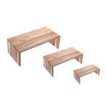LEONE - ACACIA WOODEN DISPLAY RISER SET 3 PCS 10/15/20 CM
