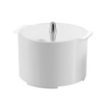GB - PORCELAIN WHITE BUFFET POT 1.3 L WITH LID ⌀15 x 10 CM