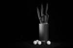 SAMURA - GOLF SET OF 3 KNIVES WITH BRUSH BLOCK - Image 2