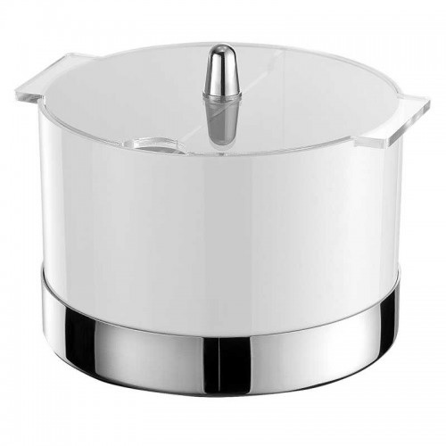 SNS01-25-WH.jpg GB - NORMA PORCELAIN WHITE BUFFET POT 2.5 L / 25 x 12 CM WITH ST/ST BASE - Image 1