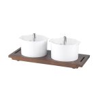 GB - VARIO BUFFET ORGANIZER 2 x 1.3 L WITH LACQUER COATED BEECH BASE 18 x 35 x 15 CM