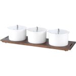 GB - VARIO BUFFET ORGANIZER 3 x 2.5 L WITH LACQUER COATED BEECH BASE 22 x 50 x 18 CM