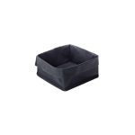 LEONE - BLACK BREAD PAPER BASKET 14 x 14 x 10 CM