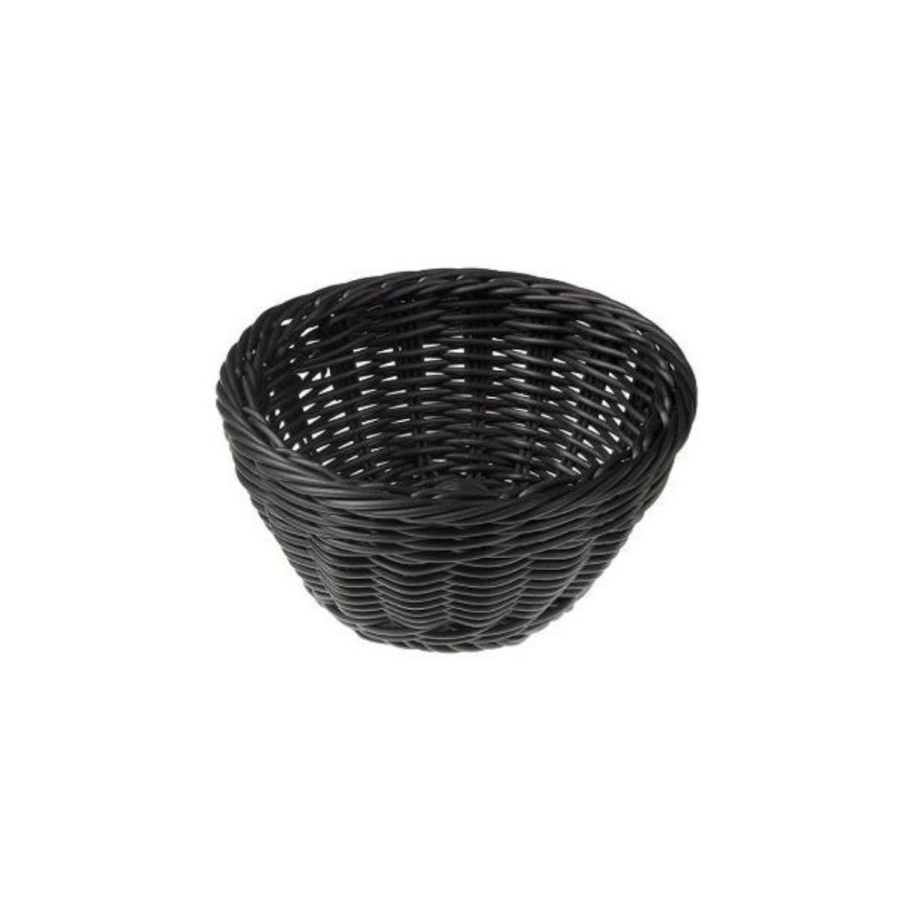 T0561.Z.jpg LEONE - ROUND BLACK BREAD BASKET VANITY ⌀18 x 9 CM - Image 1