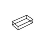 LEONE - BLACK IRON BUFFET STAND GN 1/3 32 x 16.5 x 8 CM