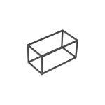 LEONE - BLACK IRON BUFFET STAND GN 1/3 32 x 16.5 x 16 CM