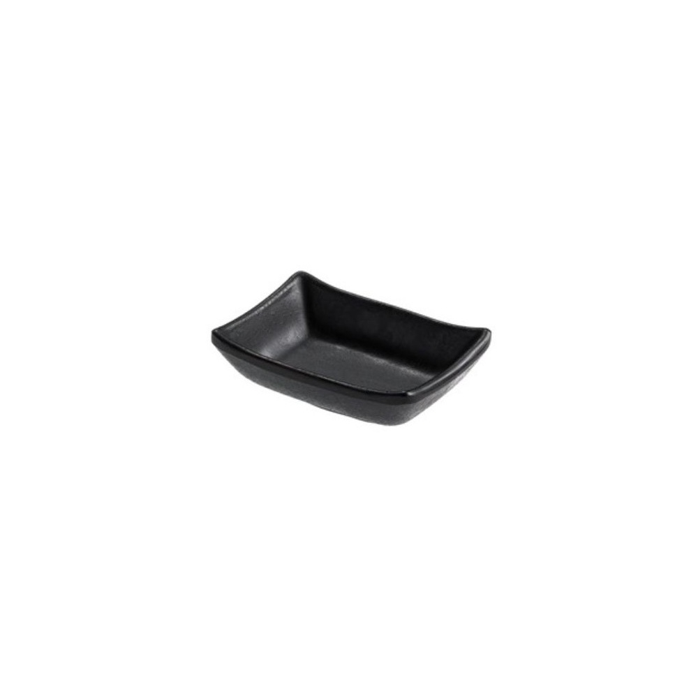 T8202.jpg LEONE - LE PERLE SOY SAUCE DISH RECTANGULAR BLACK 9.2 x 6.8 x 3 CM - Image 1