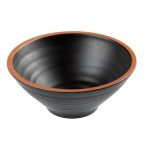 LEONE - ROUND BOWL MELAMINE BLACK/TERRACOTTA 23.3 x 9.7 CM