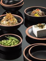 LEONE - ROUND BOWL MELAMINE BLACK/TERRACOTTA 23.3 x 9.7 CM - Image 3