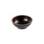 LEONE - MELAMINE BLACK/TERRACOTTA ROUND BOWL 14.7 x 5.5 CM