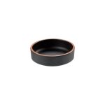 LEONE - MELAMINE BLACK/TERRACOTTA ROUND BOWL 11.7 x 3.6 CM