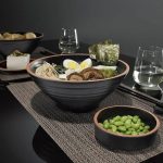 LEONE - MELAMINE BLACK/TERRACOTTA ROUND BOWL 11.7 x 3.6 CM - Image 2