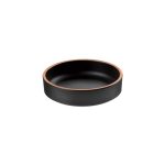 LEONE - MELAMINE BLACK/TERRACOTTA ROUND BOWL 15.3 x 4.3 CM
