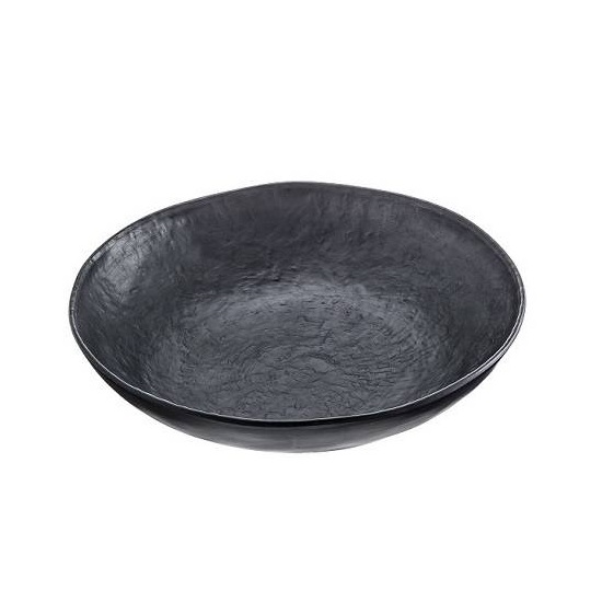 T8251.jpg LEONE - MAYA BLACK MELAMINE PLATE 34.6 x 3.3 CM - Image 1