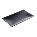 LEONE - MAYA BLACK MELAMINE RECTANGULAR PLATTER 40.5 x 26 x 3.8 CM