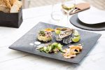 LEONE - MAYA BLACK MELAMINE SQUARE PLATE 40 x 40 x 3.8 CM - Image 2