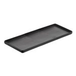 LEONE - BLACK MELAMINE RECTANGULAR PLATE 60 x 20 x 2.5 CM