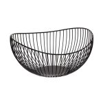 ESPIEL - WIRE BASKET METAL BLACK ROUND 37.5 x 19 CM