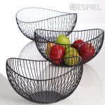 ESPIEL - WIRE BASKET METAL BLACK ROUND 33 x 16.5 CM - Image 2