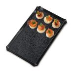 GB - ONDA PEBBLE MEDIUM PRESENTATION TRAY 20 x 40 CM BLACK - Image 2