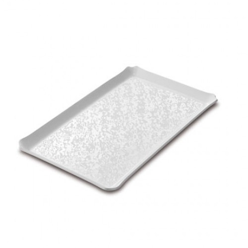 TFN02-2533-WH.jpg *DISCONTINUED - GB - ONDA PEBBLE MEDIUM PRESENTATION TRAY 25 x 33 CM WHITE - Image 1