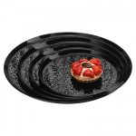 GB - ONDA PEBBLE TRAY ROUND ⌀40 CM BLACK