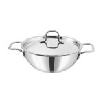 KRAFT - TRIPLY KADAI WITH ST/ST LID 34 CM