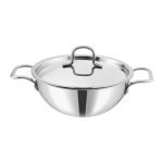 KRAFT - TRIPLY KADAI WITH ST/ST LID 36 CM