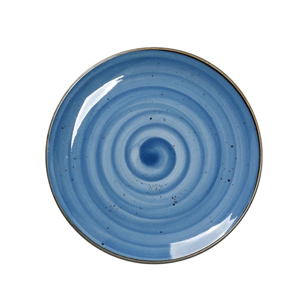 TLF102K6.jpg ESPIEL - TERRA BLUE FLATE PLATE 24.5 CM - Image 1