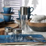 ESPIEL - TERRA BLUE ESPRESSO CUP WITH SAUCER 12 x 6 CM / 90 ML - Image 3