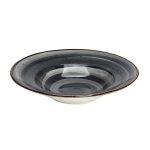 *DISCONTINUED - ESPIEL - TERRA BLACK/GREY PASTA PLATE 27 x 5.5 CM