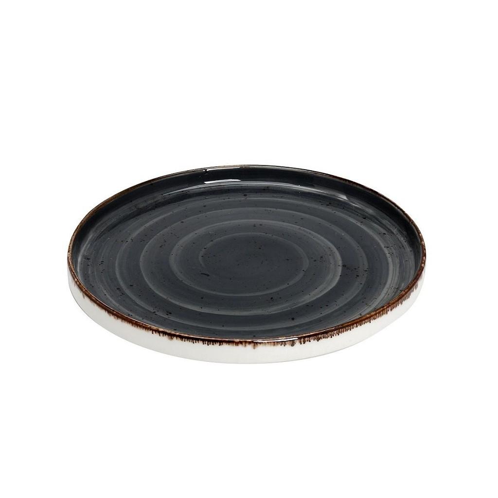 TLG131K4.jpg *DISCONTINUED - ESPIEL - STEP PRESENTATION TERRA GREY PLATE 26 CM - Image 1