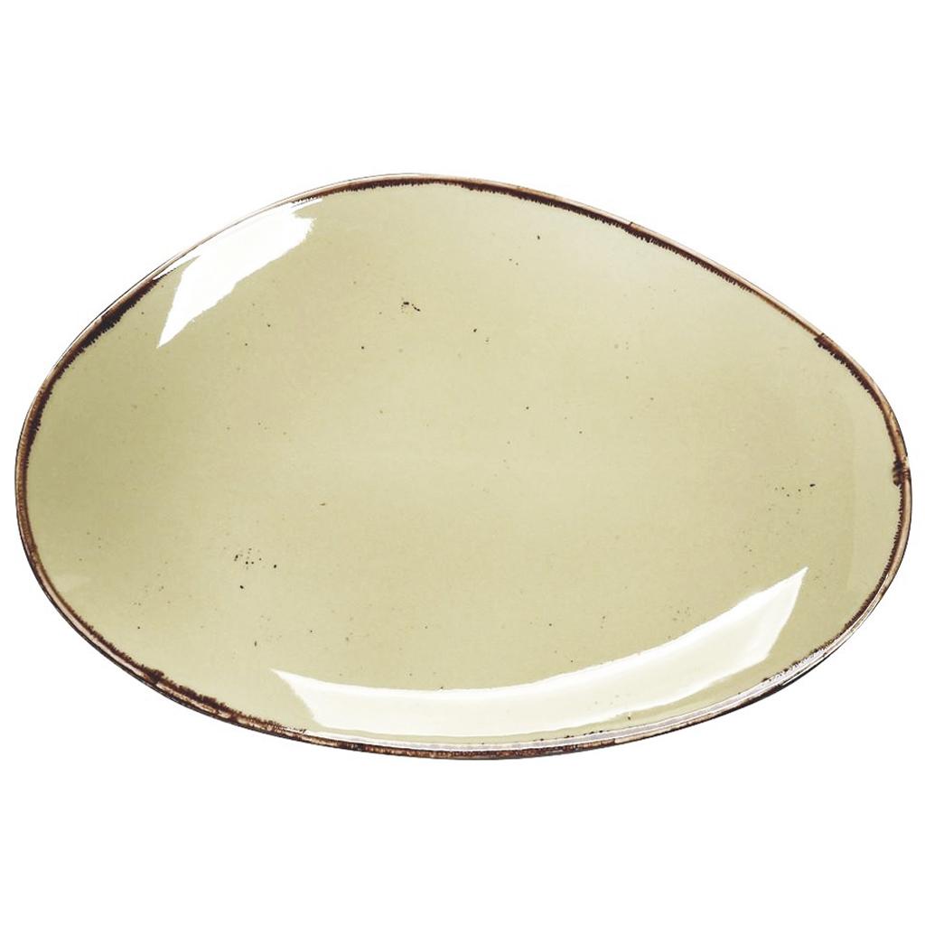 TLH107K6.jpg ESPIEL - TERRA GREEN OVAL PLATE 36 x 24.5 x 2.5 CM - Image 1