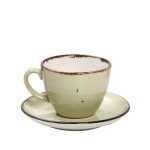 ESPIEL - TERRA GREEN MIGHTY CUP WITH SAUCER 16 x 8 CM / 350 ML