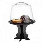 GB - CAKE STAND 30 CM H: 16 CM BLACK PLEXIGLASS - Image 2