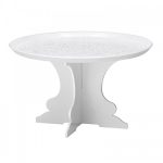 GB - CAKE STAND 30 CM H: 16 CM WHITE PLEXIGLASS
