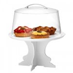 GB - CAKE STAND 30 CM H: 16 CM WHITE PLEXIGLASS - Image 2