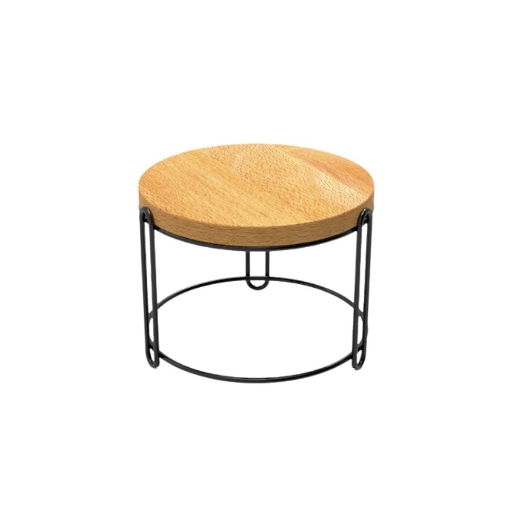 USR06-23-15.jpg GB - SQUILLO BUFFET RISER STEEL BLACK MATT WITH WOODEN BOARD 23 x 17 CM - Image 1