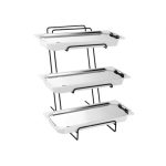 GB - 3 LEVEL BLACK MAT FOLDING METAL STAND 40 x 26 x 60 CM - Image 2
