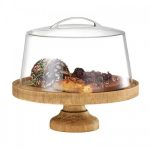 GB - CAKE STAND BIRCH WOOD ⌀35 x 8 CM NATURAL