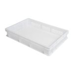 GENUS DEI - PIZZA DOUGH BOX WITH HOLES ON SIDES 60 x 40 x 10 CM WHITE