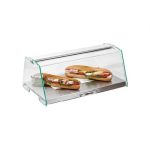 GB - CONTEMPORARY SINGLE LEVEL SHOW CASE WITH TILT DOORS AND ST/ST BASE 50 x 30 x 22 CM