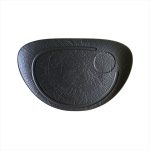 TOGNANA - VULCANIA BLACK OVAL STEAK PLATE 37 x 25 CM
