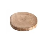ESPIEL - ROUND WOOD TRAY NATURAL 30 x 28 x 4 CM
