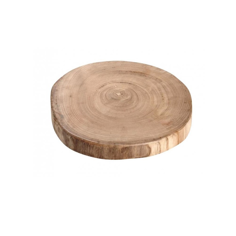 XYP108.jpg ESPIEL - ROUND WOOD TRAY NATURAL 30 x 28 x 4 CM - Image 1