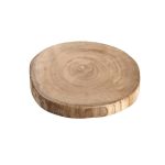 ESPIEL - ROUND WOOD TRAY NATURAL 35 x 32 x 3.5 CM
